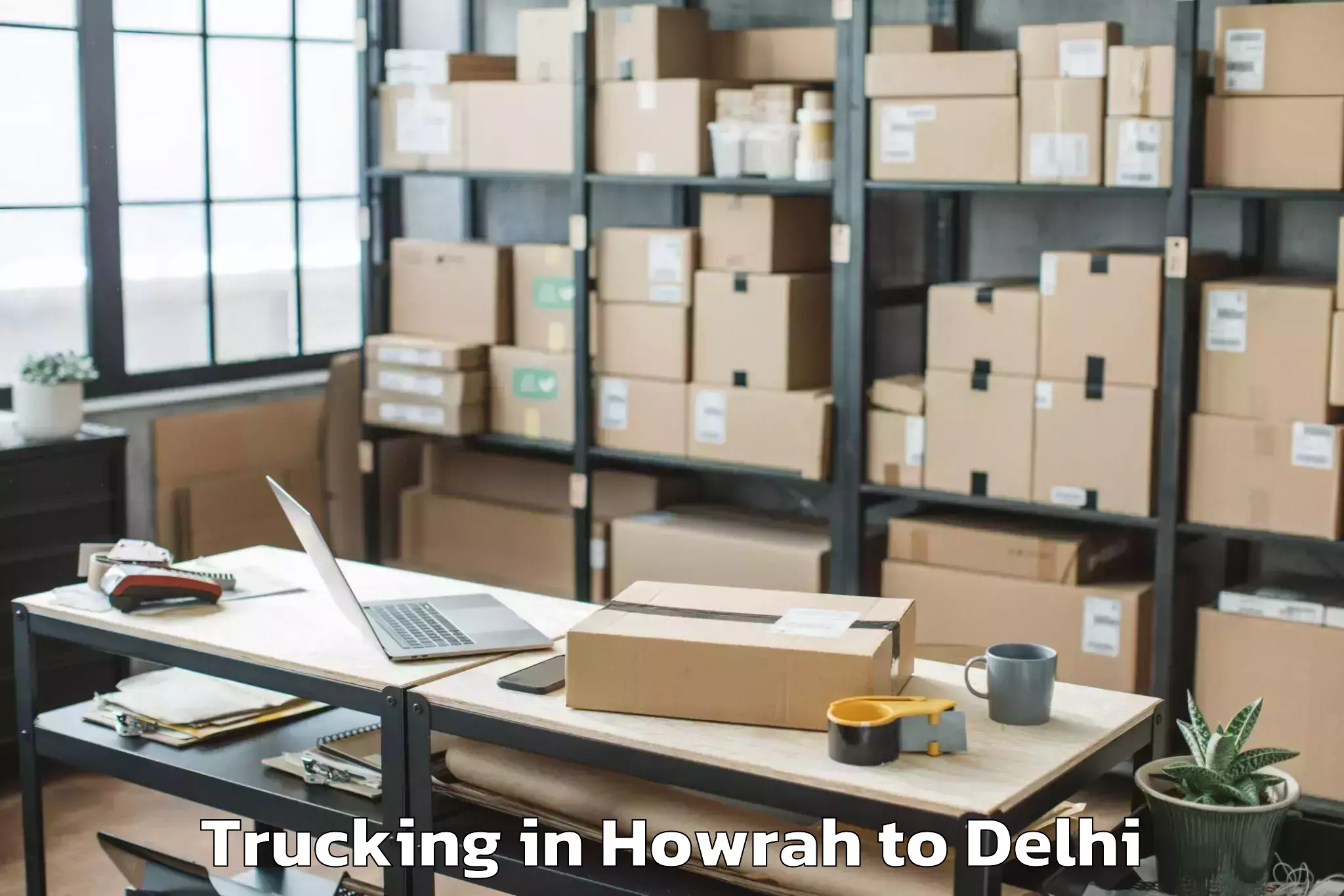 Top Howrah to Unity One Mall Rohini Trucking Available